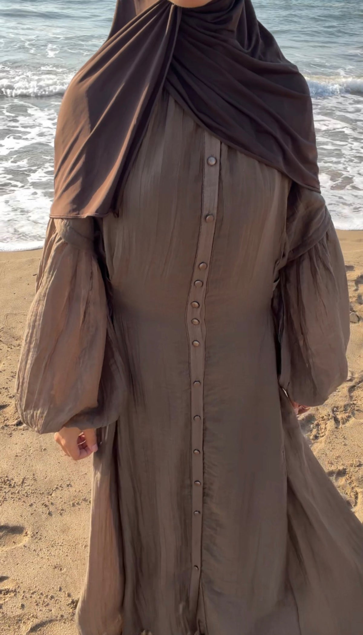 Robe longue Marron Légère