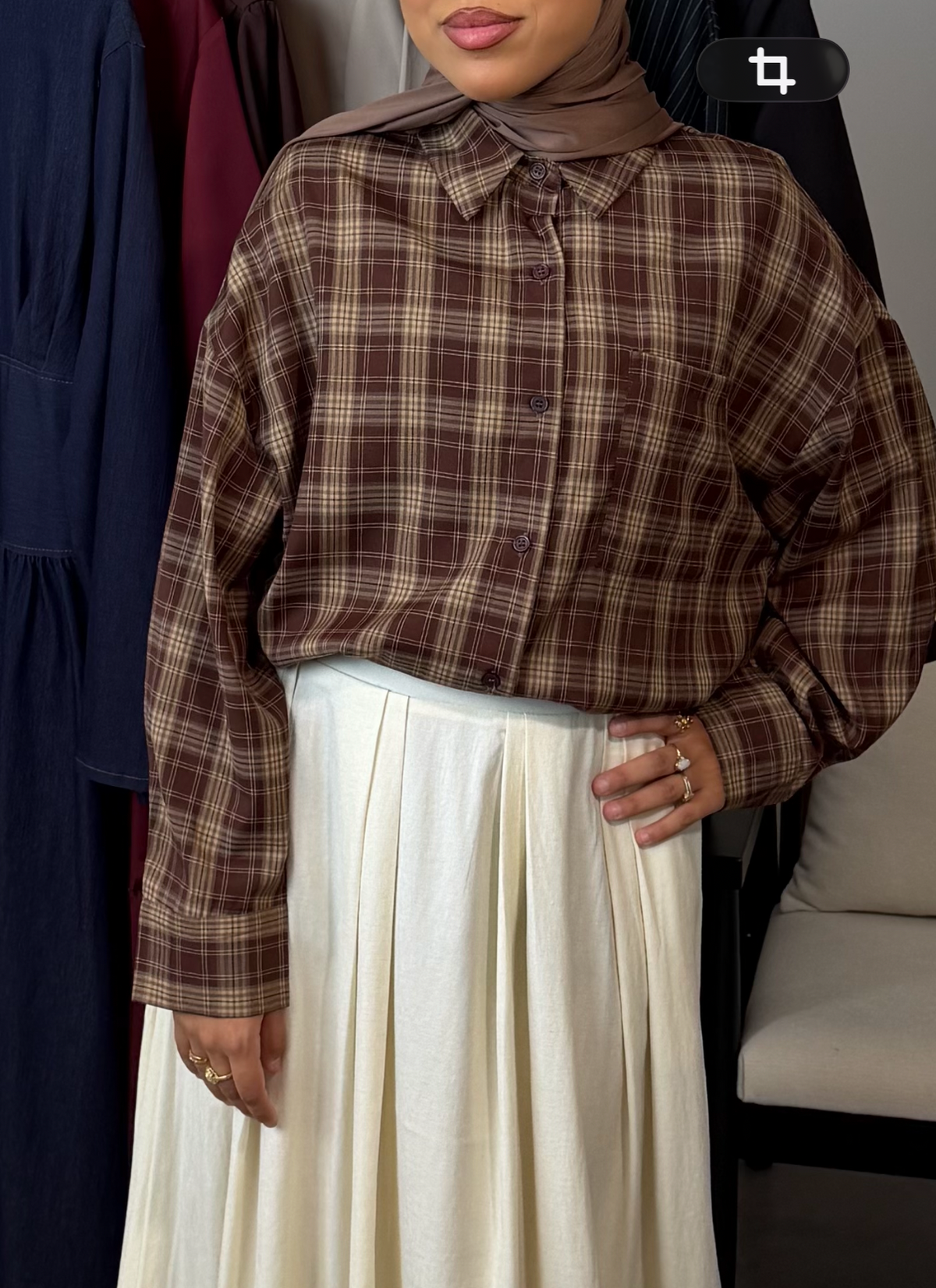 Chemise à Carreaux - Marron