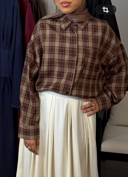 Chemise à Carreaux - Marron