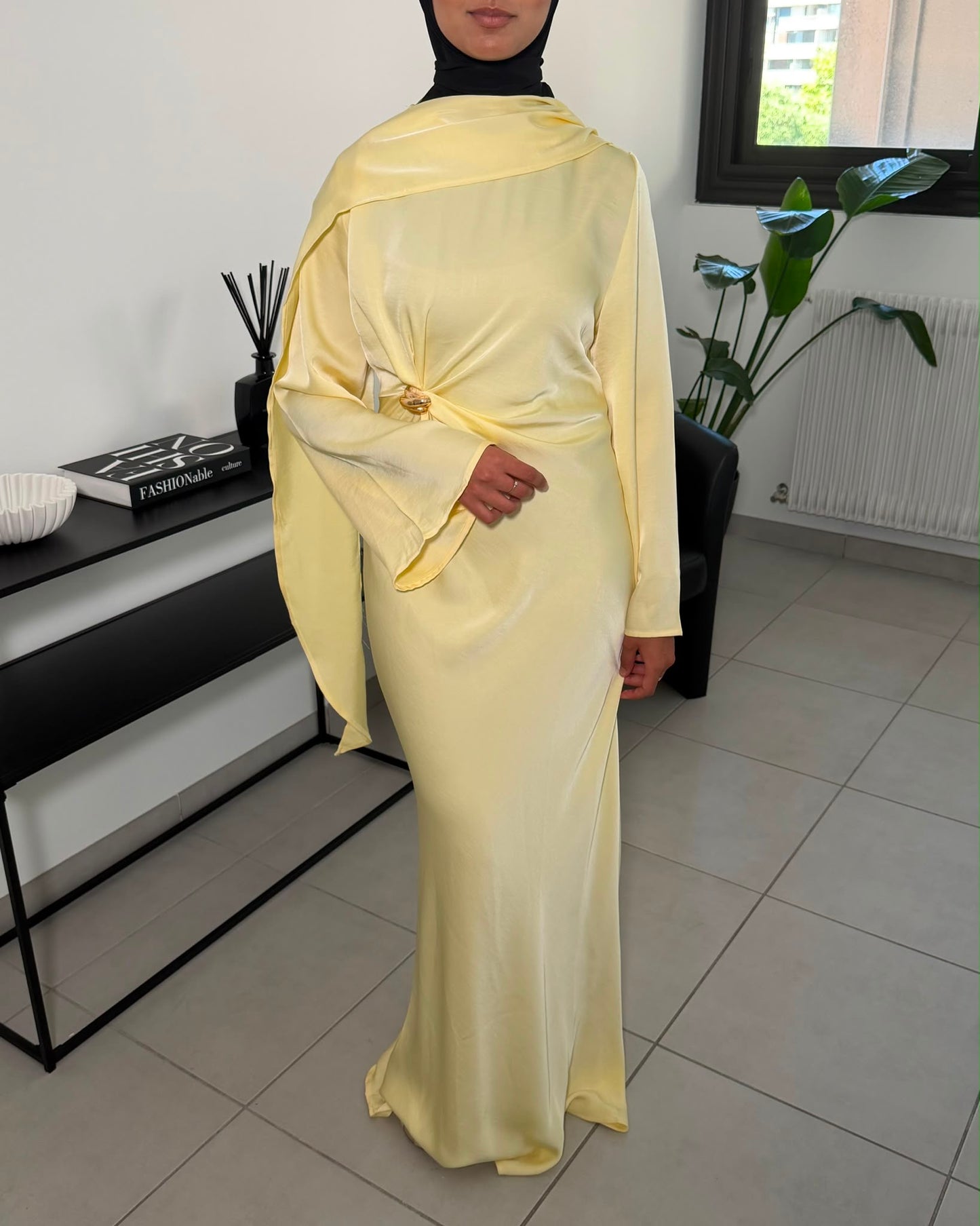 Robe Satin Drapée