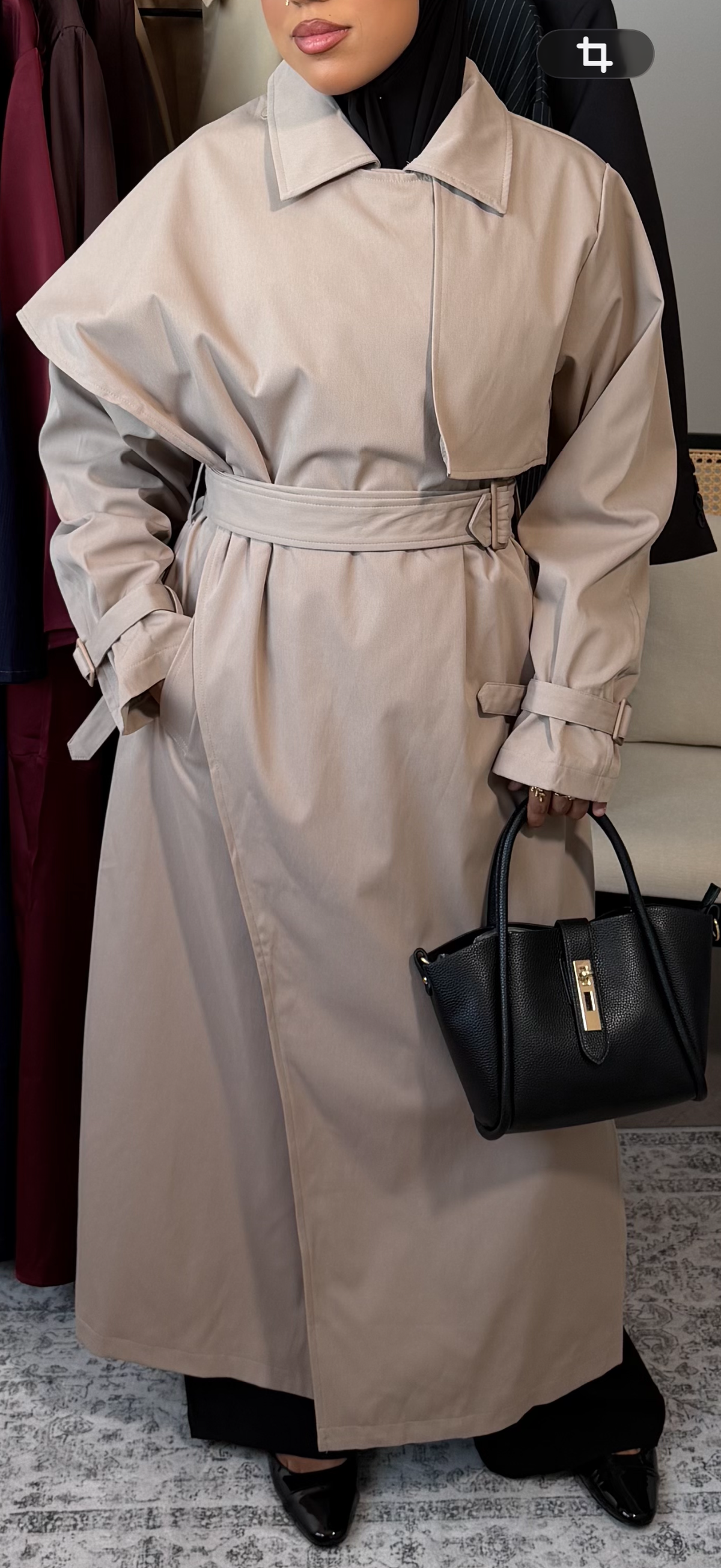 Trench Beige effet Cape - Premium