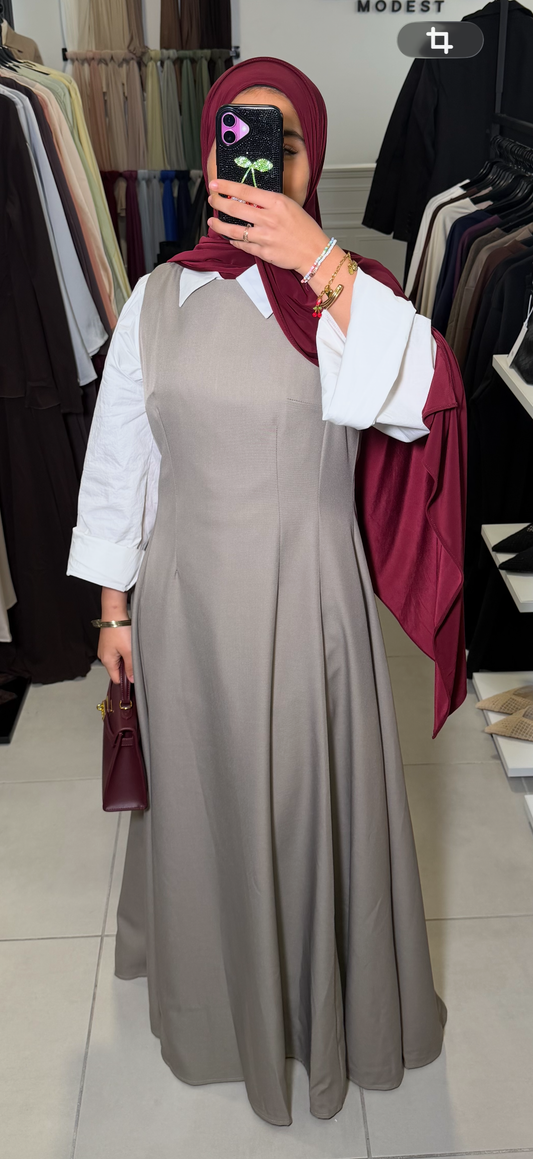 Robe sans manches - Taupe