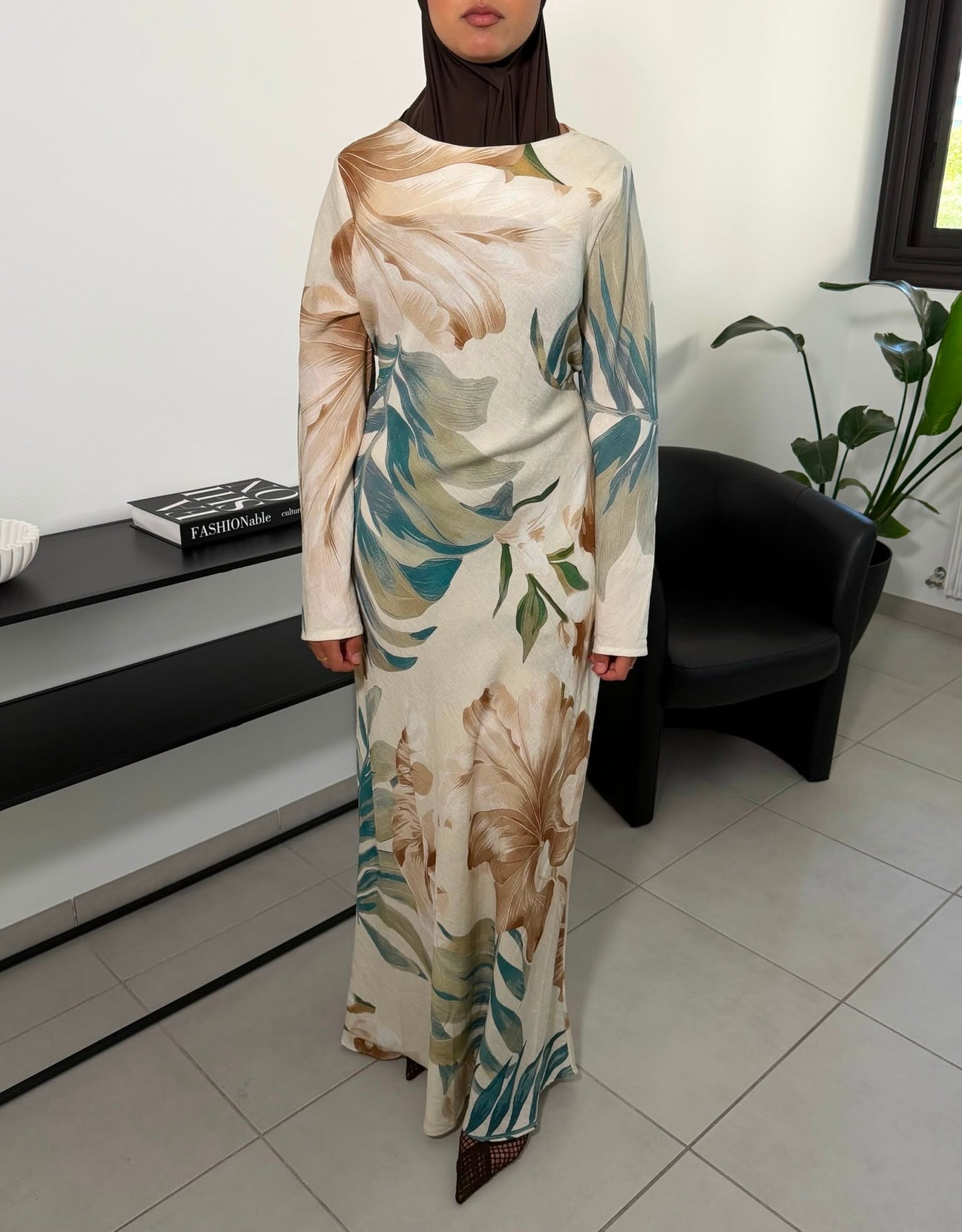 Robe longue imprimée florale