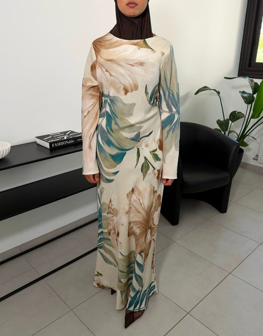 Robe longue imprimée florale