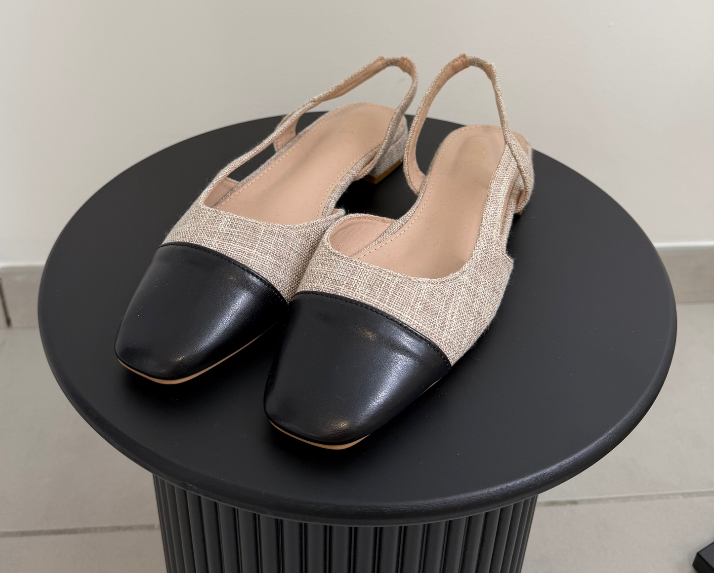 Ballerine Ouverte Lin