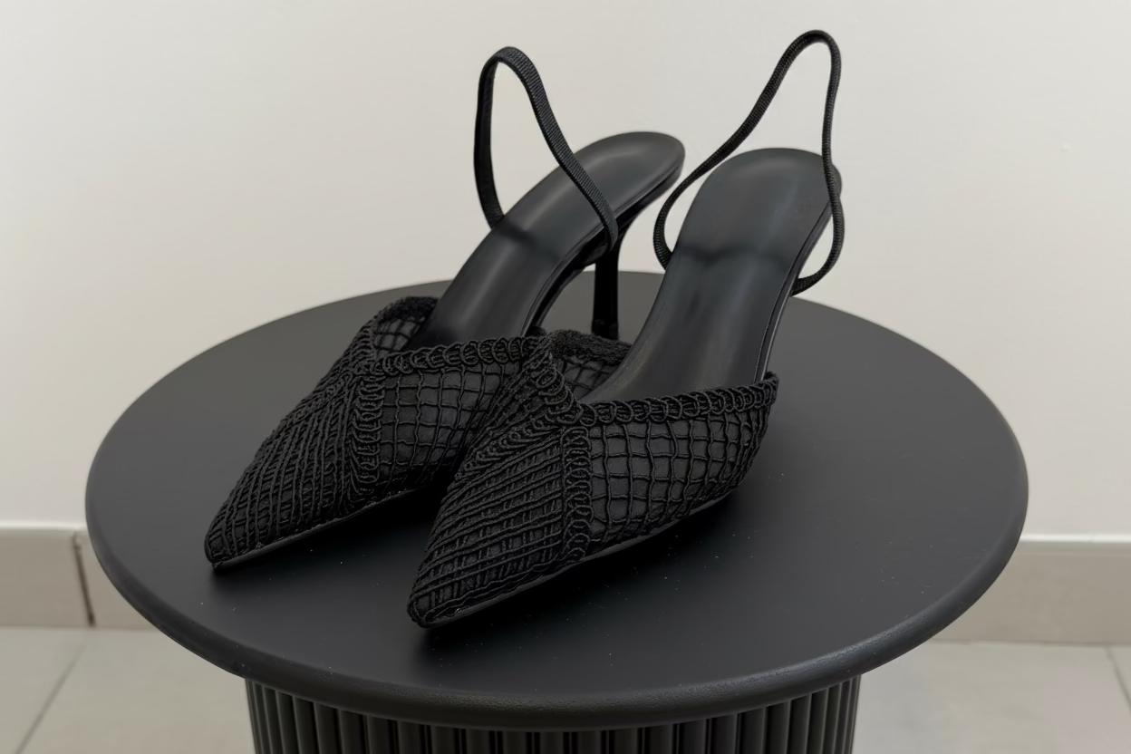 Escarpin à talon Noir